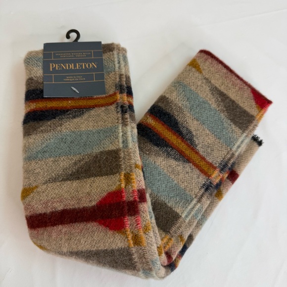 NEW NWT Pendleton Jacquard Blanket Wyeth Trail Wool Southwest Scarf 76” x 12” - Picture 2 of 8